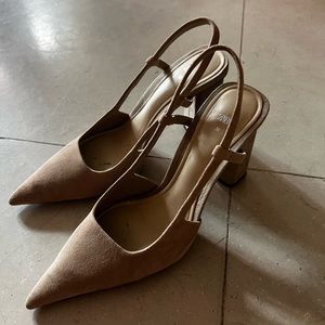 Zara Nude Suede Heels Size 38 - Still for Sale
